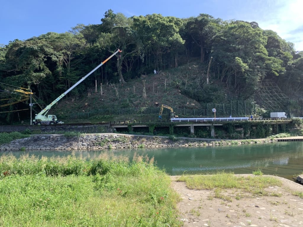 山下渕対岸から